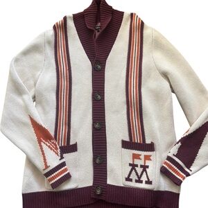 NEW MALBON GOLF Helena Shawl Collar Knit Sweater Muslin Mens size L Cotton